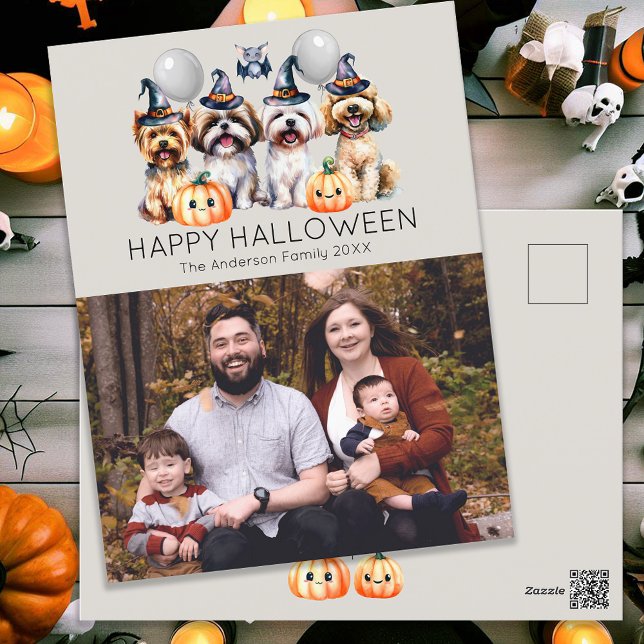 Cartes Pour Fêtes Annuelles Halloween familial joyeux (Créateur téléchargé)