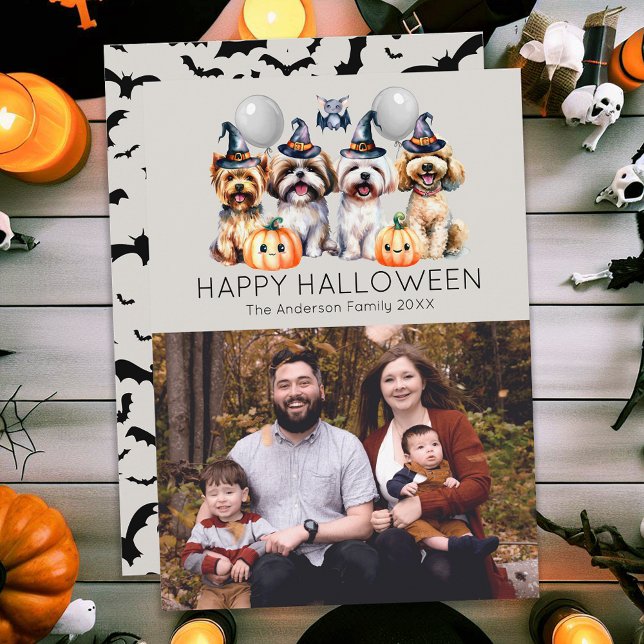 Cartes Pour Fêtes Annuelles Halloween familial joyeux (Créateur téléchargé)