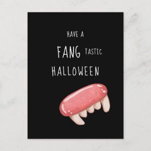 Cartes Pour Fêtes Annuelles Halloween fantaisiste   Éffrayants crocs vampires 