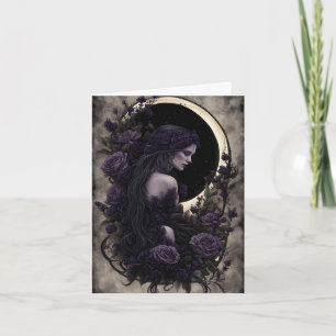 Cartes Pour Fêtes Annuelles Halloween gothique et violet Rose
