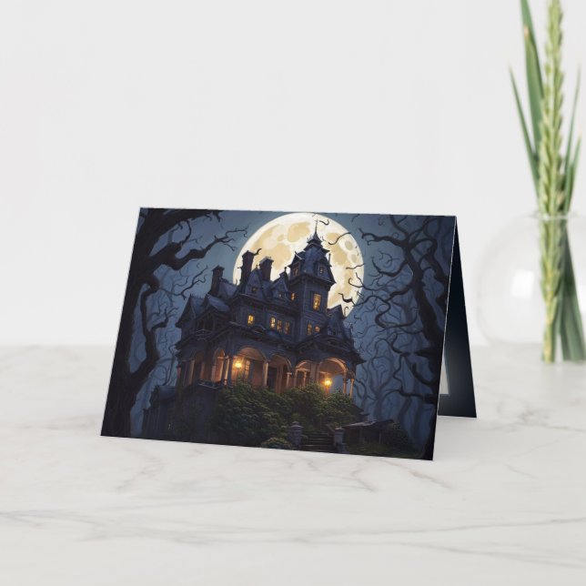 Cartes Pour Fêtes Annuelles Halloween Haunted Mansion (Devant)