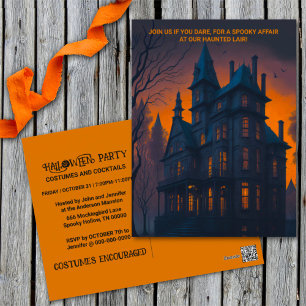Cartes Pour Fêtes Annuelles Halloween Haunted Mansion Costume de fête Invitati