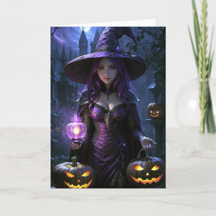 Cartes Pour Fêtes Annuelles Halloween la sorcière sulfureuse