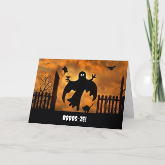 Cartes Pour Fêtes Annuelles Halloween Martini Boire Fantôme drôle