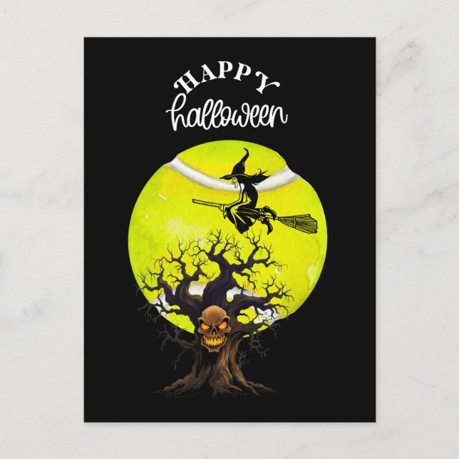 Cartes Pour Fêtes Annuelles Halloween pour le joueur de tennis (Devant)