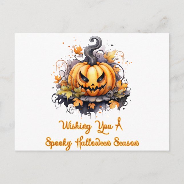 Cartes Pour Fêtes Annuelles Halloween Saison Halloween Éffrayante (Devant)