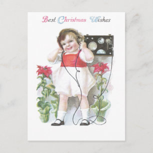 Cartes Pour Fêtes Annuelles Ham Radio Antique Noël