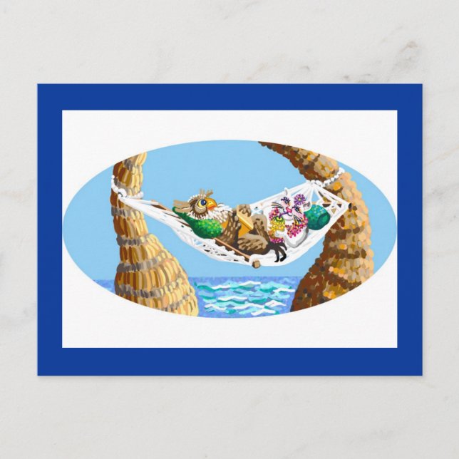 Cartes Pour Fêtes Annuelles hamac de vacances (Devant)