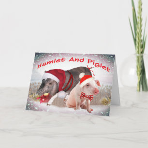 Cartes Pour Fêtes Annuelles Hamlet et Piglet Joyeux Noël