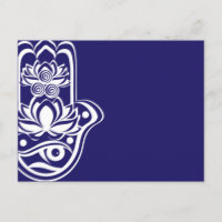 Hamsa bleu et blanc