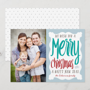 Cartes Pour Fêtes Annuelles Hand Sketched Christmas Holiday Photo Grey