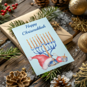 Cartes Pour Fêtes Annuelles Hanouka et Noël Chrismukkah