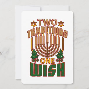 Cartes Pour Fêtes Annuelles Hanoukka Deux Traditions On Souhaite Christmukkah