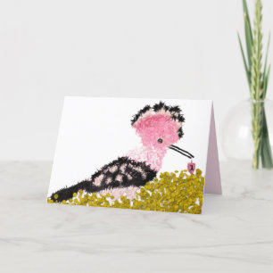 Cartes Pour Fêtes Annuelles Hanoukka dreidel gelée et hoopoe rose