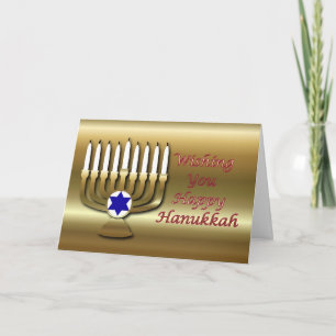 Cartes Pour Fêtes Annuelles Hanoukka Festival de lumière bougies tealight juif