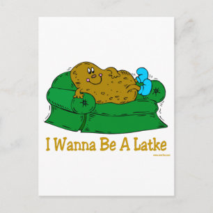 CARTES POUR FÊTES ANNUELLES HANOUKKA FUNNY DONNE "JE VEUX ÊTRE UN DERNIER"