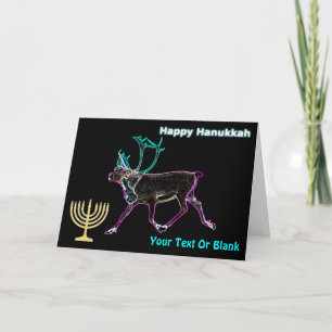 Cartes Pour Fêtes Annuelles Hanoukka heureuse - Caribou électrique