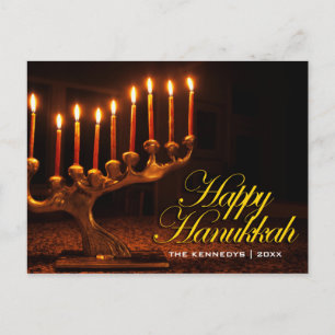 Cartes Pour Fêtes Annuelles Hanoukka Heureuse - Neuf bougies illuminées Menor