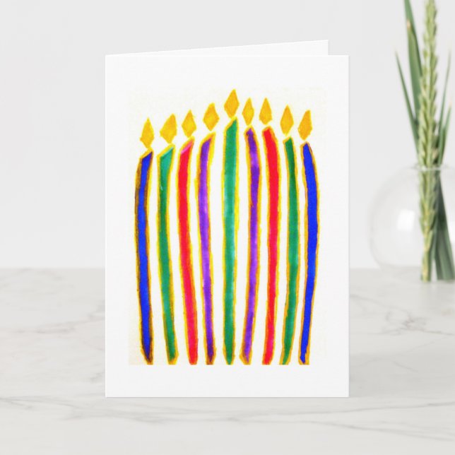 Cartes Pour Fêtes Annuelles Hanoukka heureux (Devant)