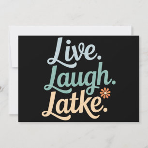 Cartes Pour Fêtes Annuelles Hanoukka Live Laugh Latke Funny Holiday Family