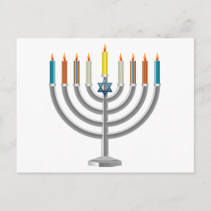 Cartes Pour Fêtes Annuelles Hanoukka menorah