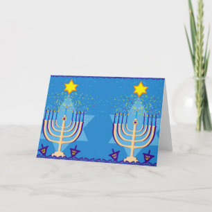 Cartes Pour Fêtes Annuelles hanoukka menorah