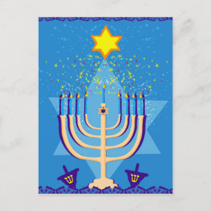 Cartes Pour Fêtes Annuelles hanoukka menorah