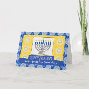 Cartes Pour Fêtes Annuelles Hanoukka Menorah pour Friend Star de David