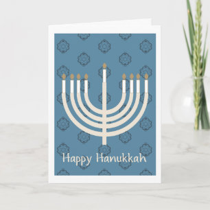 Cartes Pour Fêtes Annuelles Hanoukka Menorah/Star of David motif 2