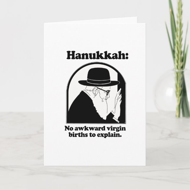 Cartes Pour Fêtes Annuelles Hanoukka - Pas de naissances de vierges maladroite (Devant)