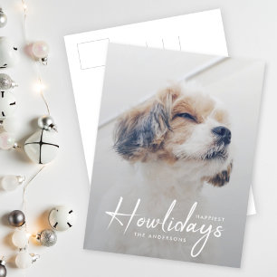 Cartes Pour Fêtes Annuelles Happest Howlidays Mini-Noël photo chien