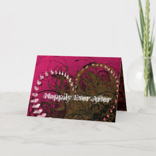 Cartes Pour Fêtes Annuelles Happily Ever After Rasberry Hearts