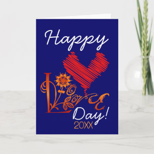Cartes Pour Fêtes Annuelles HAPPY 2009 LOVE DAY Card