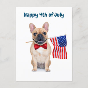 Cartes Pour Fêtes Annuelles Happy 4 juillet French Bulldog