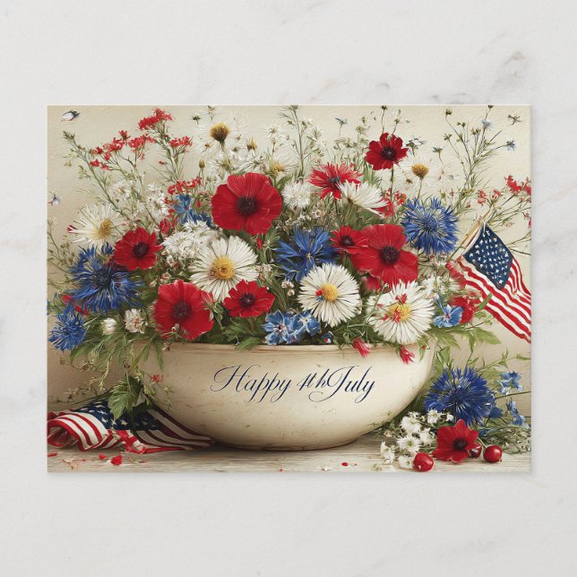Cartes Pour Fêtes Annuelles Happy 4th of July (Devant)