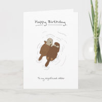 Happy Birthday - Otters Card