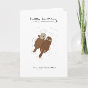 Cartes Pour Fêtes Annuelles Happy Birthday - Otters Card