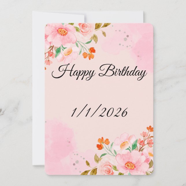 Cartes Pour Fêtes Annuelles Happy Birthday Wishes Card (Devant)