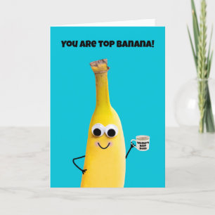 Cartes Pour Fêtes Annuelles Happy Boss's Day Top Humour banane 
