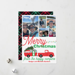 Cartes Pour Fêtes Annuelles Happy Camper RV Travel Trailer Noël Photos