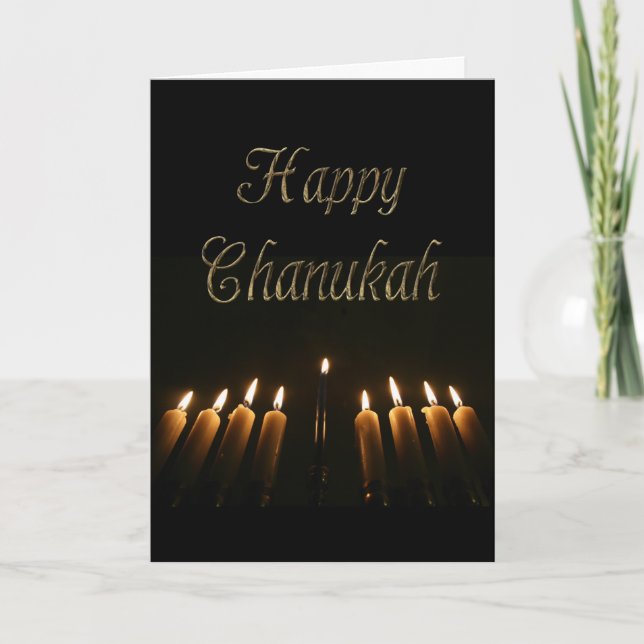 Cartes Pour Fêtes Annuelles Happy Chanukah Hanukkah Menorah Lights Candles (Devant)
