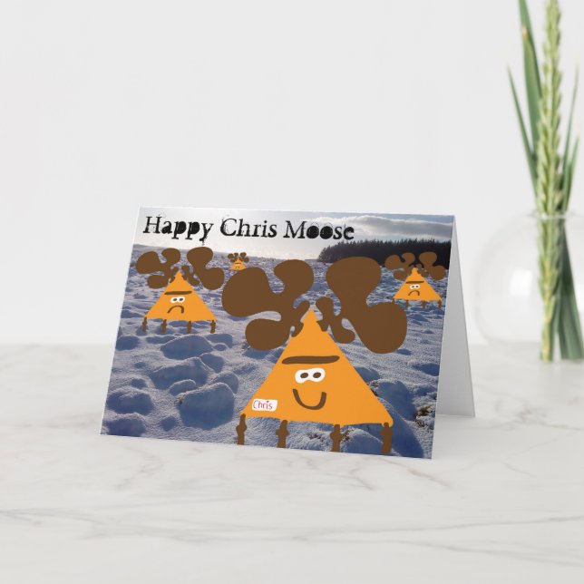 Cartes Pour Fêtes Annuelles Happy Chris Moose (Devant)