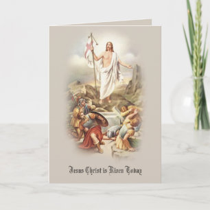 Cartes Pour Fêtes Annuelles Happy Easter Blessings Prayer Resurrection Vintage