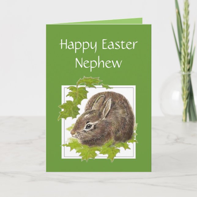 Cartes Pour Fêtes Annuelles Happy Easter Cute Bunny Special Nephew (Devant)