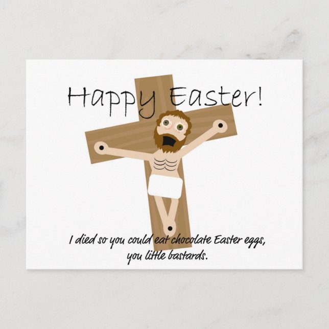 Cartes Pour Fêtes Annuelles Happy Easter from Angry Jésus (Devant)
