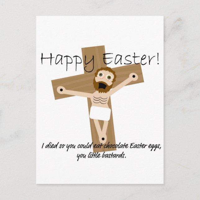 Cartes Pour Fêtes Annuelles Happy Easter from Angry Jésus (Devant)