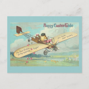 Cartes Pour Fêtes Annuelles Happy Easter-Tide Fine Vintage Chick Pilot