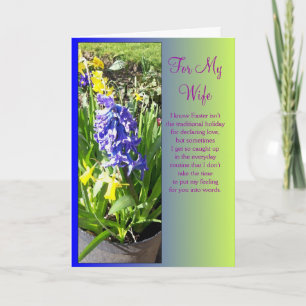 Cartes Pour Fêtes Annuelles Happy Easter Wife Card - Hyacinth