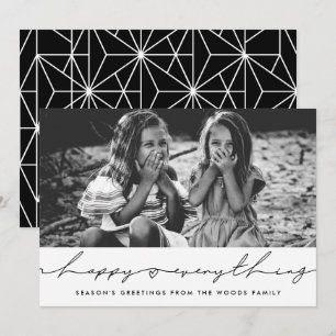 Cartes Pour Fêtes Annuelles Happy Everything Modern manuscrit script photo