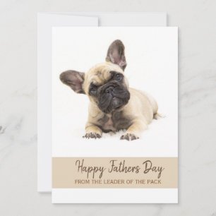 Cartes Pour Fêtes Annuelles Happy Fête des pères Custom French Bulldog Photo
